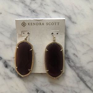 Kendra Scott Danielle Cat Eye Purple Drop Earrings